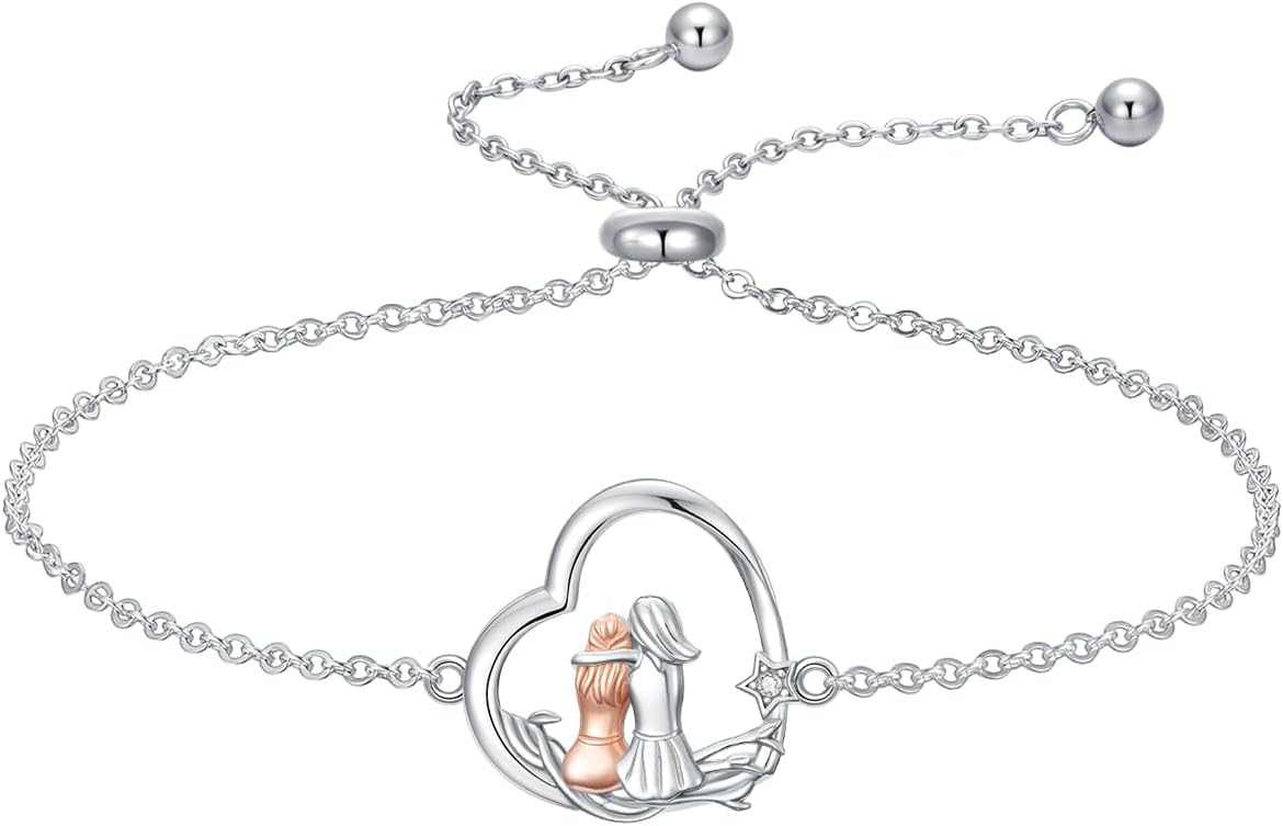 Sister Gifts from Sisters 925 Sterling Silver Sister Bracelet Friend Friendship Anklets Jewelry Mothers Day Gifts for Women