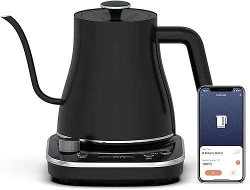 Hervidor eléctrico de cuello de cisne, hervidor eléctrico inteligente WiFi, control de temperatura, hervidor de agua y tetera, control de