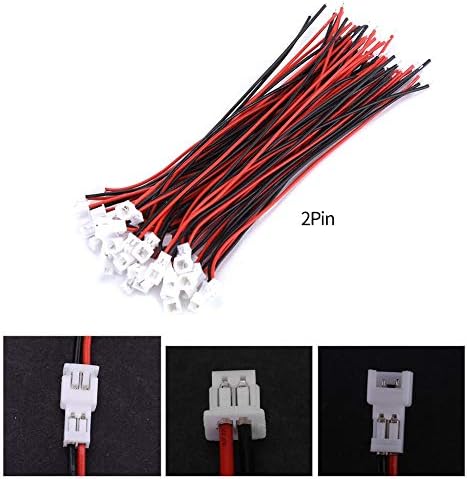 20 Pairs 1.25 mm JST 2 Pin Micro Electrical Male and Female Connector Wire Male Female Plug Connector Wires Tin Plated Copper Wire
