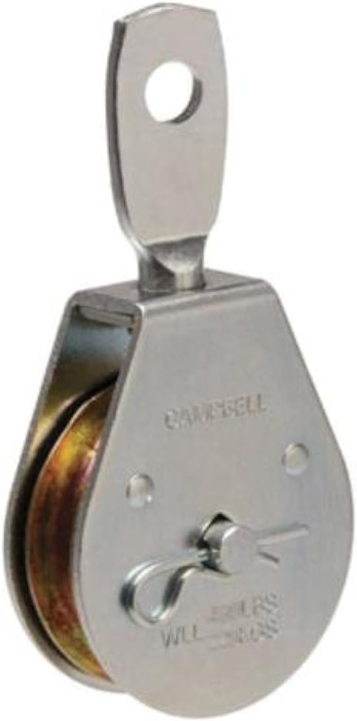 Campbell Chain 2-1/2 in. Dia. Zinc Plated Steel Swivel Eye Single Sheave Swivel Eye Pulley