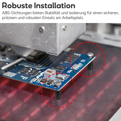 90 Stück ABS Abstandshalter Kunststoff Rund Schwarz, Distanzhülsen M6 M8, Nylon Abstandshalter Wand & Schrauben, Nicht Gewinde Spalte Distanzscheiben, Abstandhalter Set mit Aufbewahrungsbox