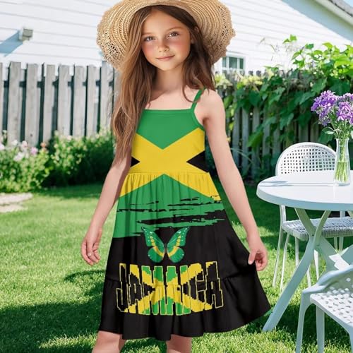 Girls Summer Dress Kids Spaghetti Straps Dresses Toddler Cami Tank Sundress Pleated for Beach Vacation Size 3-143