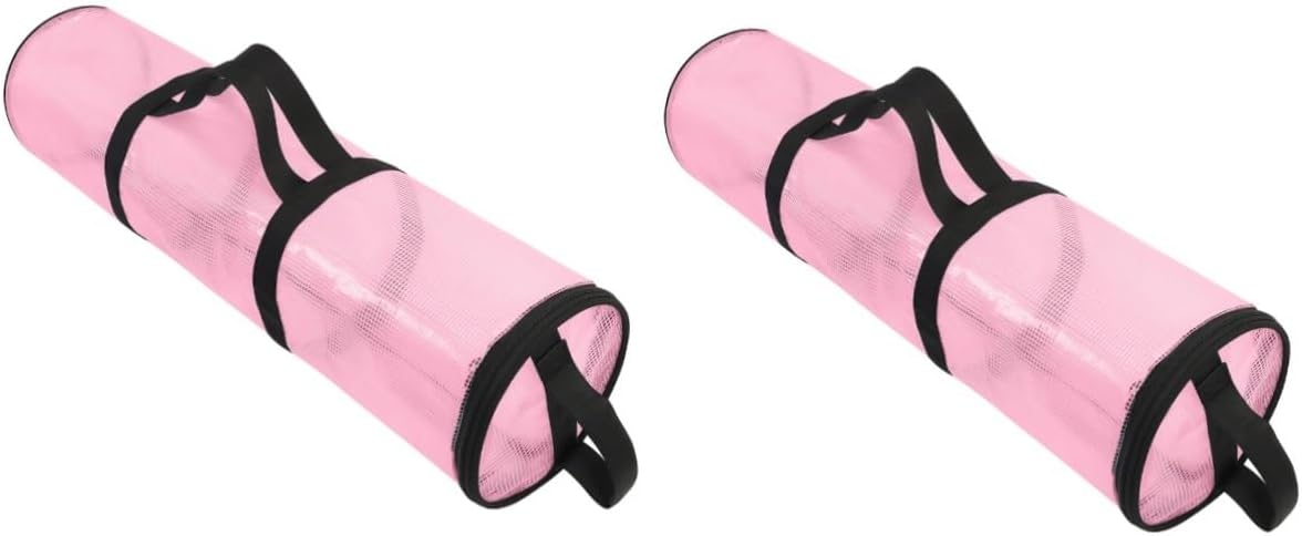 FOMIYES 2pcs Multi-use Transparent Christmas Storage Pouch Reusable Cylindrical Bag for Party Supplies for Holiday Packaging and Sundries Organization