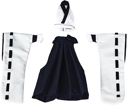 Miko Miniature Outfit in 112 Scale, Handmade Accessory, Toy Costume, Stylish Outfit for Action Figures, Female Doll, Black
