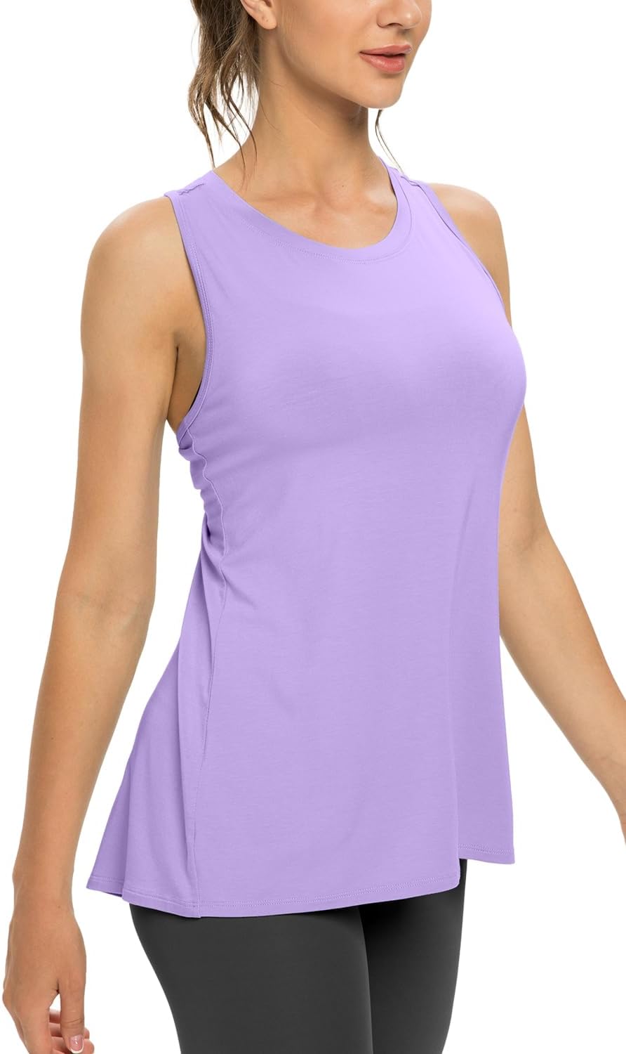 Sanutch Women’s Open Back Yoga Tank Top Tie Back Sleeveless Workout Shirt Backless Athletic Activewear - Image 2