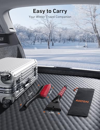 Image of AstroAI 27 inch 2-in-1 Detachable Snow Brush & Ice Scrapers for Car Windshield