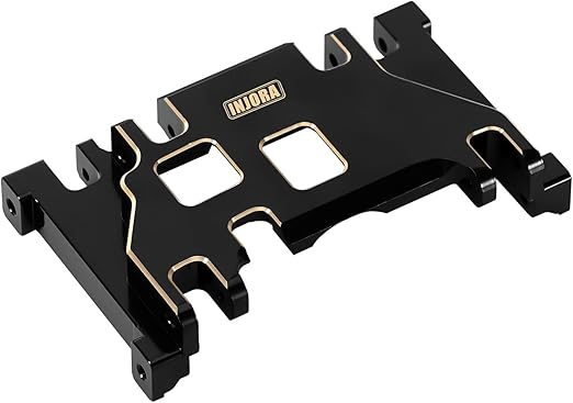 INJORA 172g Brass Skid Plate Transmission Mount for 1/10 RC Crawler FMS FCX10 Upgrade