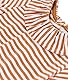 Petit Bateau Baby Mädchen Kurzarmbluse, Braun Toast / Weiss Doll, 18 Monate