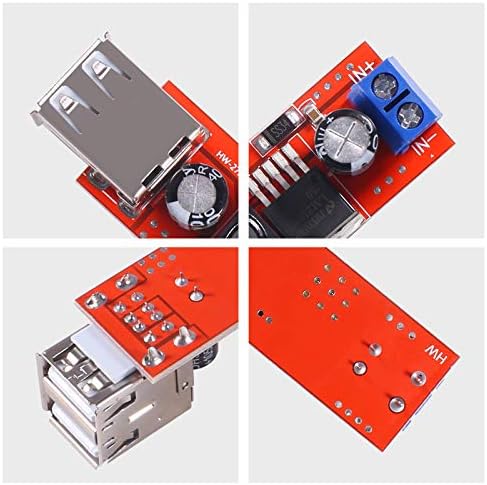 AITRIP 6 pcs Dual USB 9V/12V/24V/36V to 5V Converter DC-DC 3A Step Down Power Module Double USB Step-down Converter Module