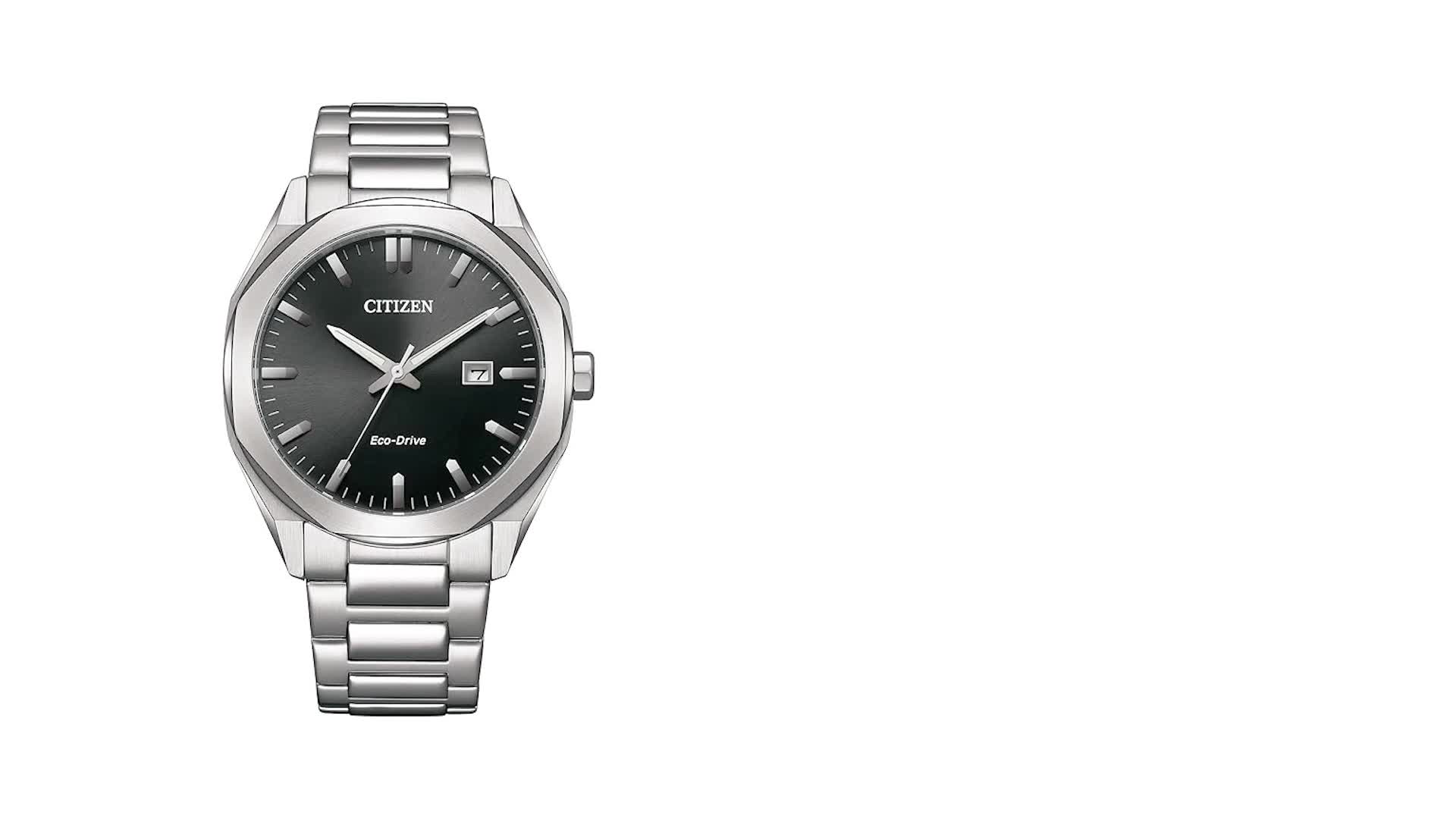 CITIZEN Stainless Steel Analog Black Dial Men Watch-Bm7600-81E