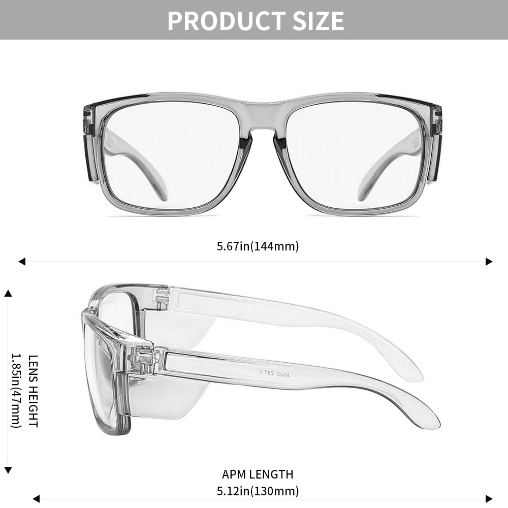 Lentes de sol fotocromáticos anti luz azul UV400 con oscurecimiento automático, lentes transparentes a ahumados, lentes de sol de seguridad ANSI Z87.1