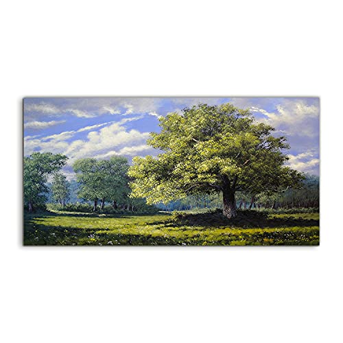 Image acrylique de salon 100x50cm au design prestigieux paysage d'arbres d'art