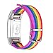 Bandmax Compatible Fitbit Charge 2 Bands Rainbow LGBT, Nylon Fitbit 2 Watch Bands Comfortable Sport Straps Accessories Mix Adjustable Metal Clasp Compatible Fitbit Charge 2(Large Size)