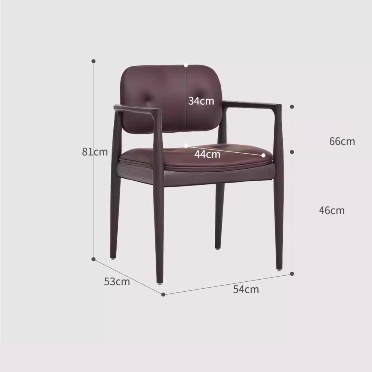 Office Chair North America Black Walnut Color Ash Wood Dining Chair Modern Simple Armchair Household Dining Room Chair Backrest Book Chair Gaming Chair