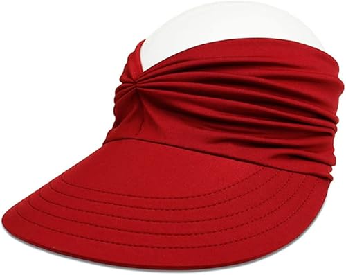 Sombreros de sol con visera para mujer, protección UV con ala ancha, sombrero de cola de caballo para deportes, playa, golf, senderismo