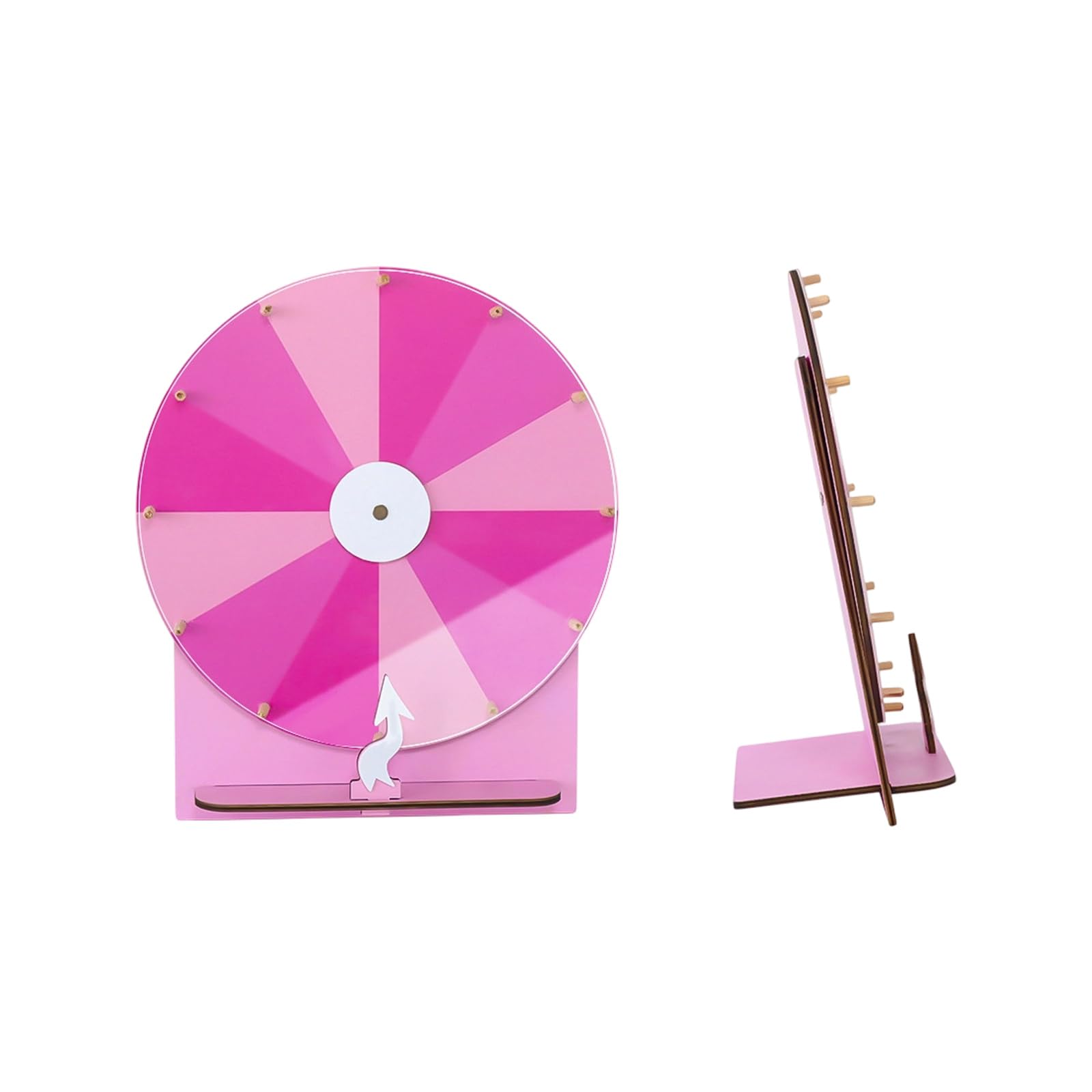 Buxuaaaa Erasable Rotating Wood Lottery Wheel Multipurpose Writable Prize Wheel for Festival Celebration and Classroom Game Event Raffle