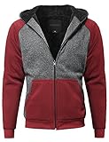 Youstar Men's Classic Sherpa Lining Drawstring Hoodie