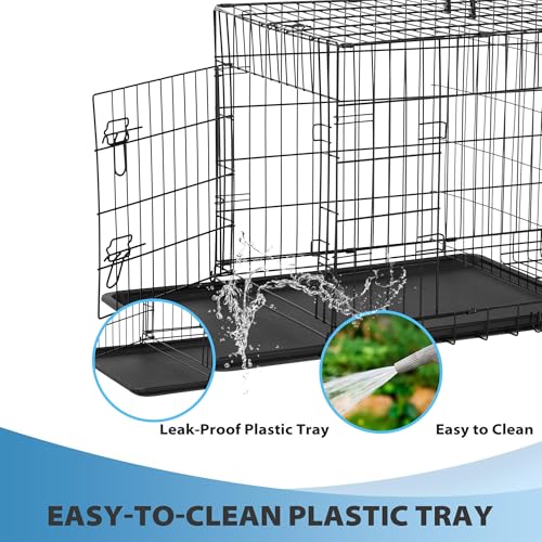 Image of BestPet | Dog Crate | 42 inch | Black | Foldable Metal Kennel with Single Doors