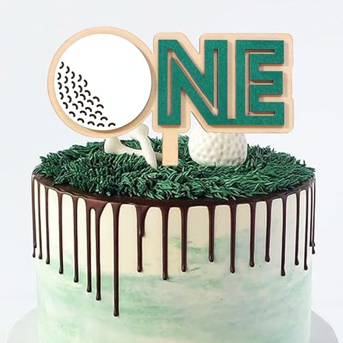 Image of Golf 1st Birthday Tassel Banner - Golf Boy 1st Birthday High Chair Banner,Hole in One Highchair Decoration, First Year Sports Smash Cake Wall Banner,Cake Smash Backdrop Banner, First Birthday (Cake Topper)