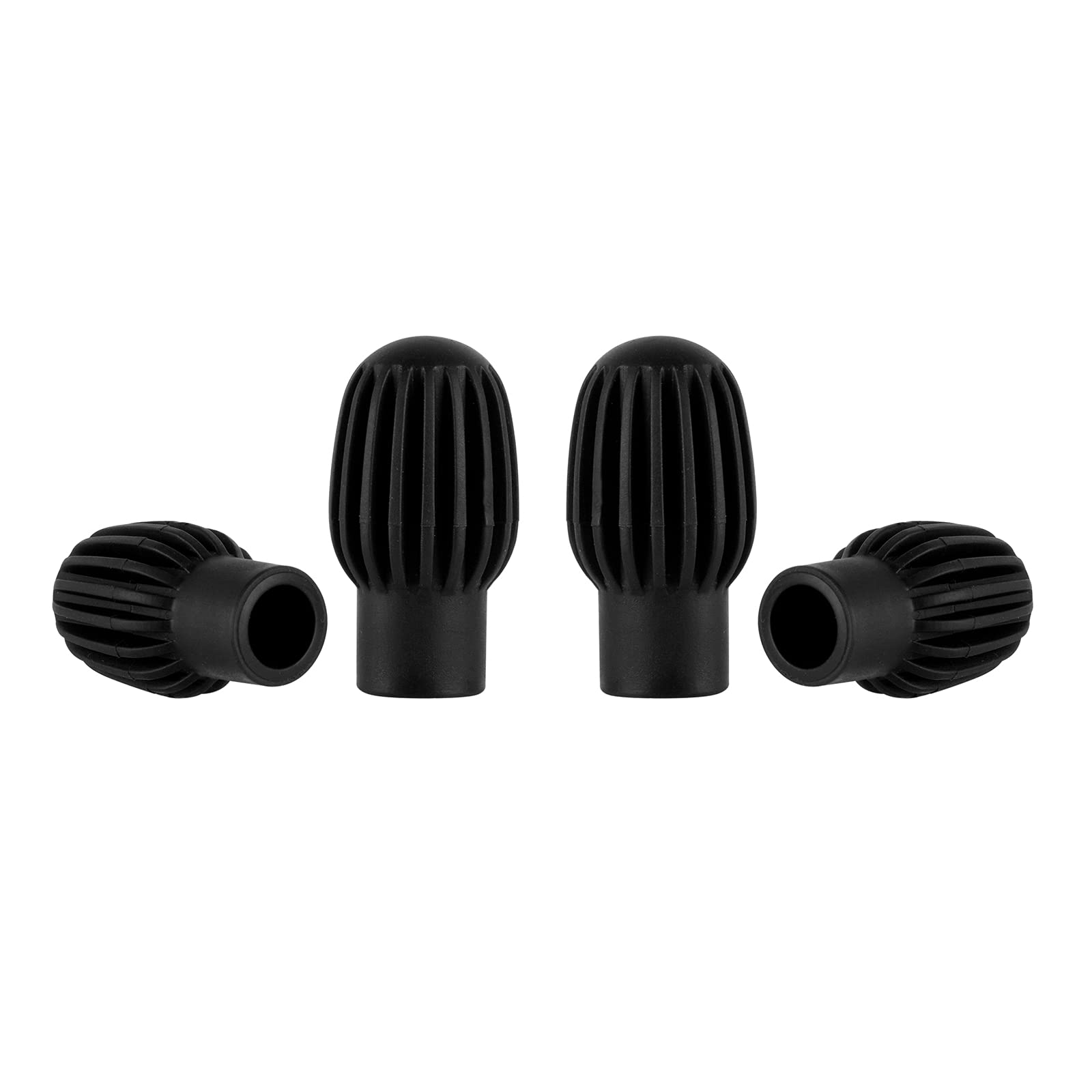Alnicov Lot de 4 amortisseurs de batterie en silicone silencieux - Noir
