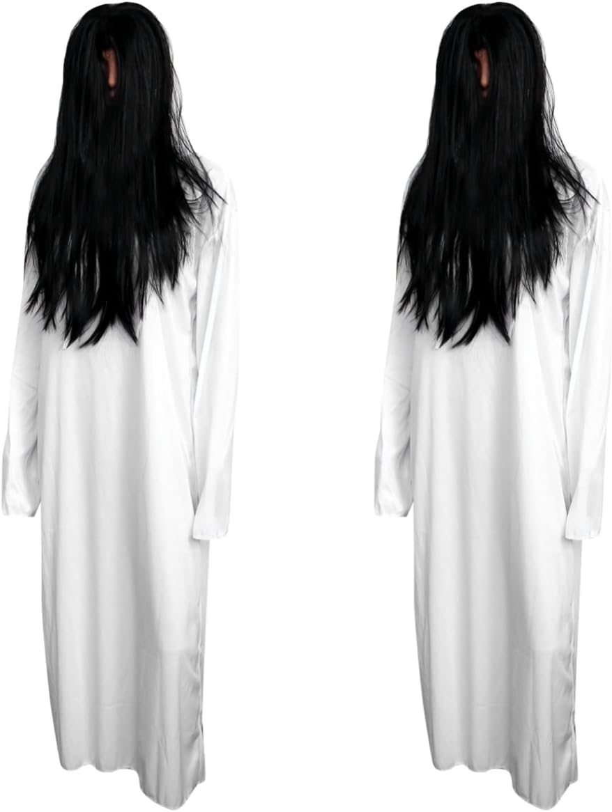 Toyvian White Dress Scary Costume Ghost of 2 Ghost Bride Dress Suit Halloween Party Supplies Bride Dress White Halloween Costumes