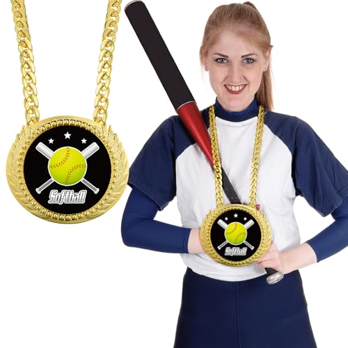 Tondiamo Sports MVP Turnover Chain Medal 6" Big Gold Champ