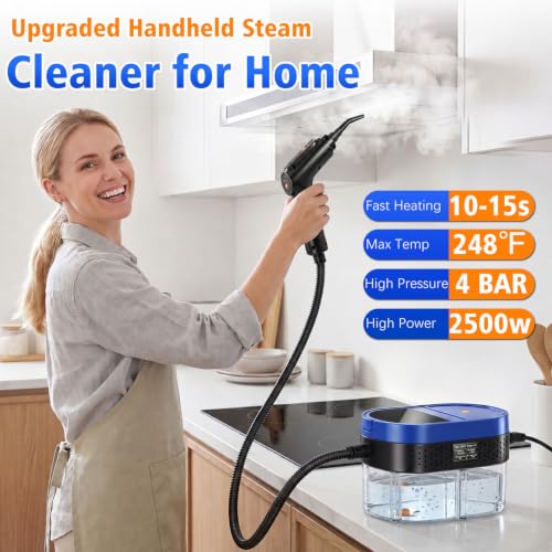 Image of Steam Cleaner for Home & Car, 2500W Handheld Steamer for Cleaning