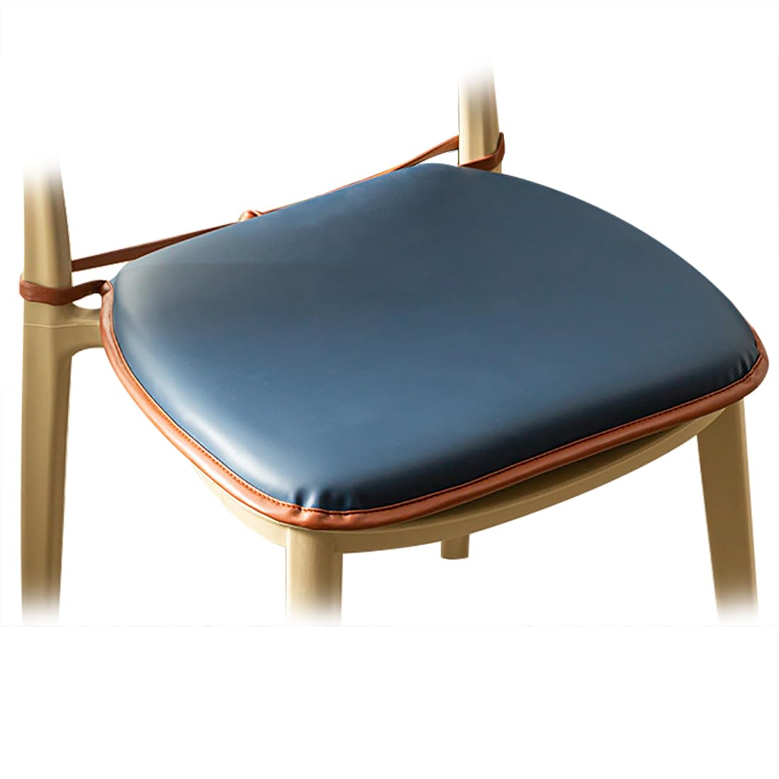 VHJdtE Seat Cushion, Stain-Resistant And Washable Chair Pad|Comfortable Memory Foam|Vintage Seat With Ties(Blue)