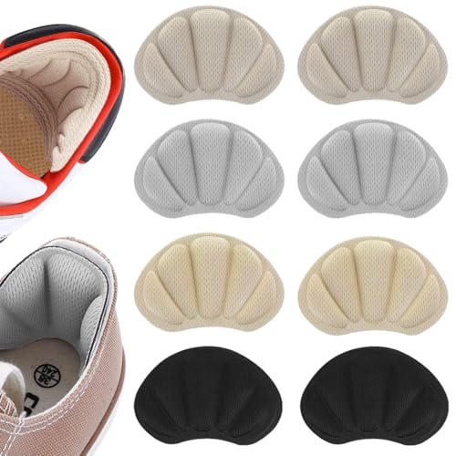 JYNVO 8 pares de protectores de talón autoadhesivos para calzado, almohadillas antideslizantes para el talón deportivo, almohadillas para el talón contra ampollas y rozaduras.