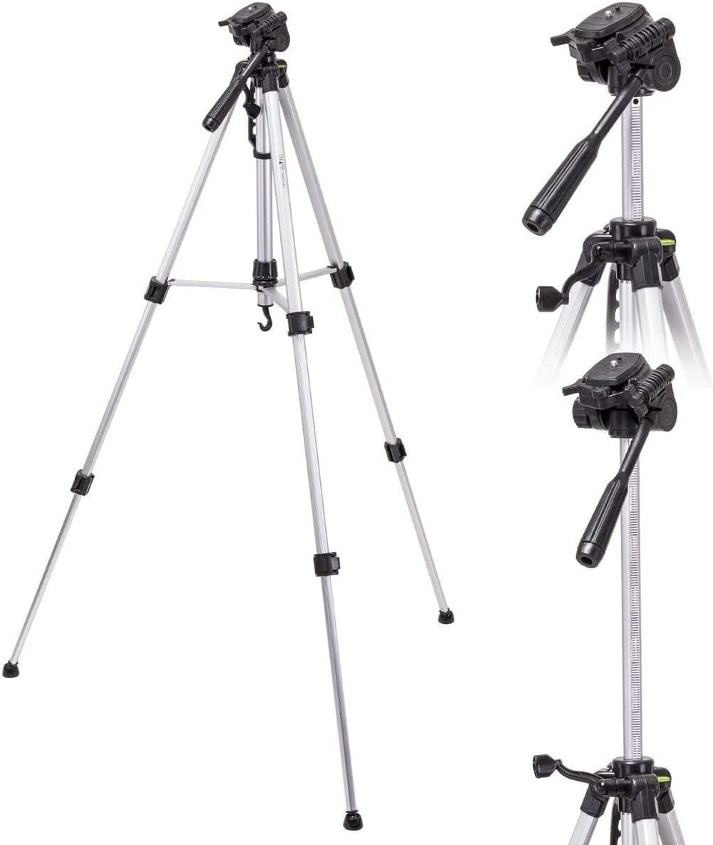 Lightweight 57-inch Camera Tripod for Canon EOS Rebel T3, T3i, T4i, T5, T5i T6i, T6s, T7, T7i, EOS 60D, EOS 70D, EOS 80D, EOS 5D Mark III, EOS 6D, EOS 7D Mark II, EOS-M, EOS-M3, EOS-M50 Cameras