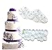 TANGCHU Lace Plunger Mold Cake Sugarcraft Polymer Clay Mold Cookies Cutter Decorating Set Of 2pcs White