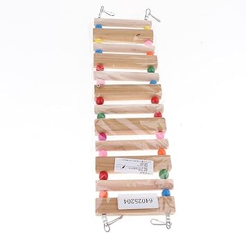 GIANTE Wooden Ladder Stairs Hanging Bridge Toy for Hamster Mouse Rat Parrot Bird