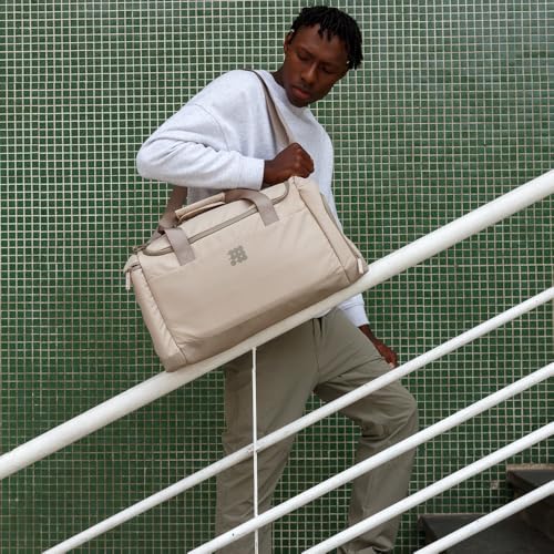 Cubitt Duffle Bag – Waterproof Gym & Travel Duffle, Lightweight with Shoe Compartment, 15kg Capacity – Warm Beige4