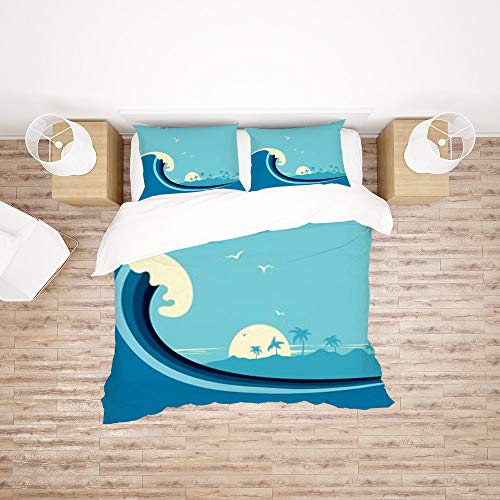 Parure de lit légère anti-plis en microfibre super douce pour grand lit double