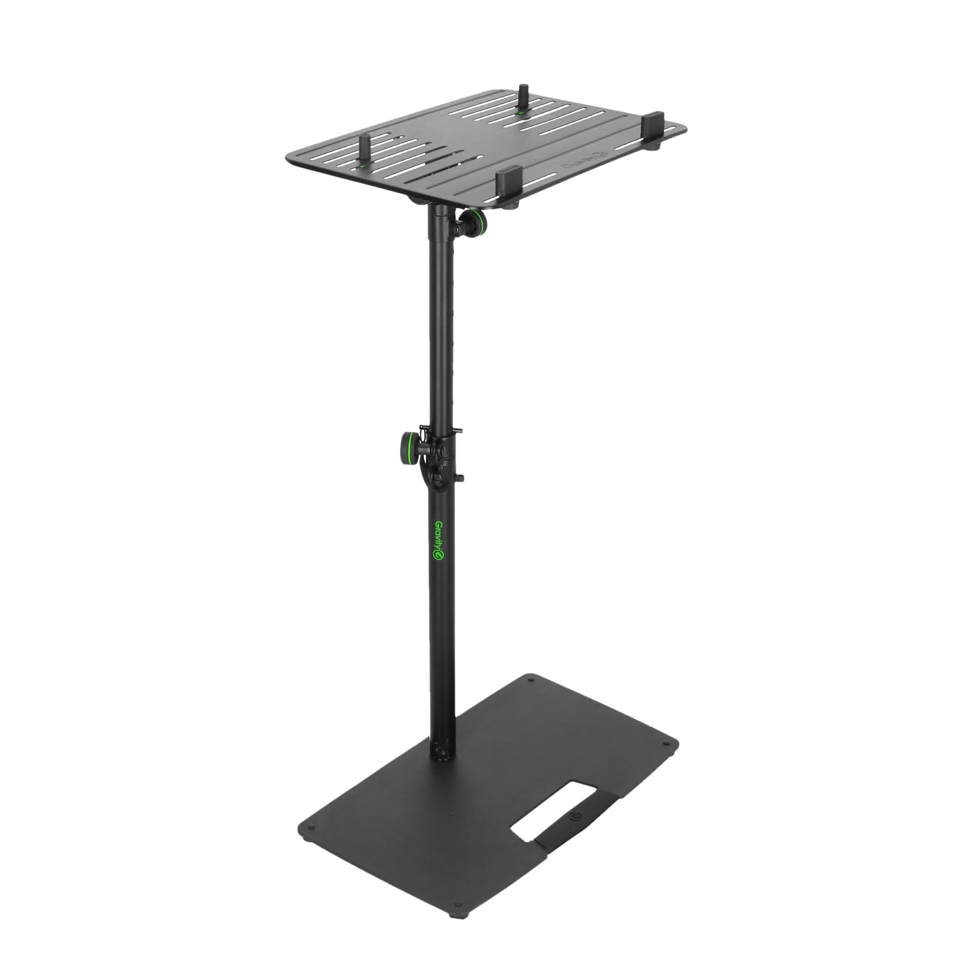 Gravity LTS T 02 B - Supporto universale per laptop con perni regolabili e base in acciaio, nero