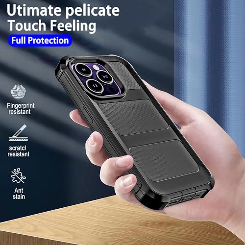 Image of Cubix Armor Defender Rugged Case Compatible for Apple iPhone 15 Pro Max Back Cover Slim, Shockproof, Dual-Layer Design with Camera Protection - Black