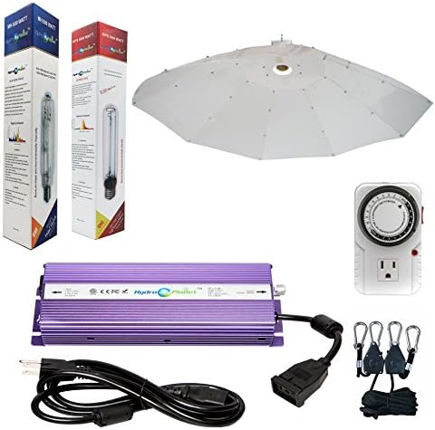 Hydroplanet 600W Grow Light Digital Dimmable Bm for Pallast HPS MH Systelants Vertical Umbrella Reflector Hood Set Horticulture Hydroponic 1000W 600W 400W Watt Grow Light(600W) …