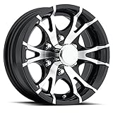 16 x 6 Viper T07 Black Machined Trailer Wheel 6 Lug, 3,200 lb Capacity