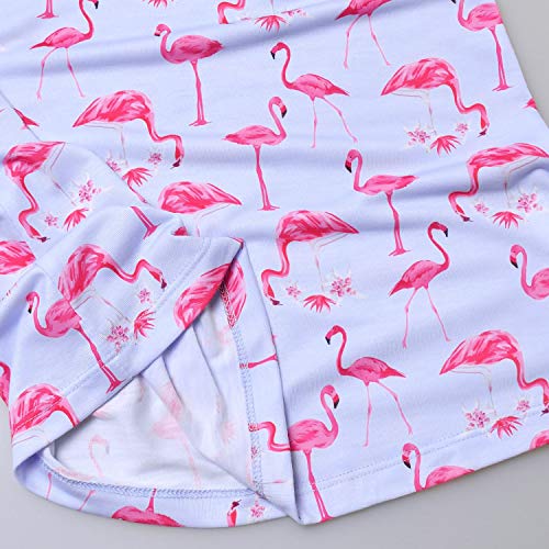 Jxstar Princess Nightgowns Girls Flutter Sleeve Blue Flamingo Pajamas Sleepwear 10 11 #TOP4