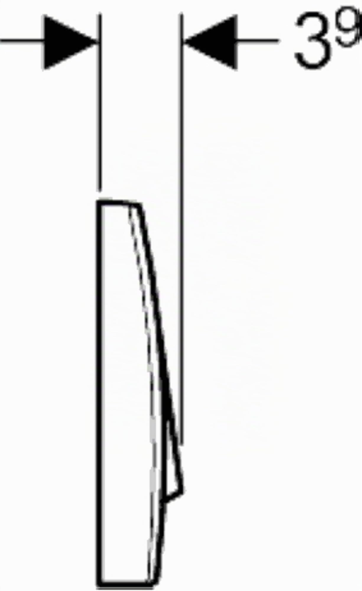 Geberit 115222111 Plaque de déclenchement de chasse d'eau 200F Blanc