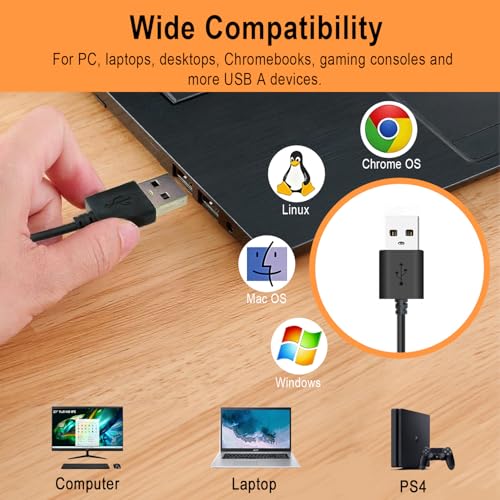 Écouteurs USB avec microphone pour PC et Mac avec commande muet - 5