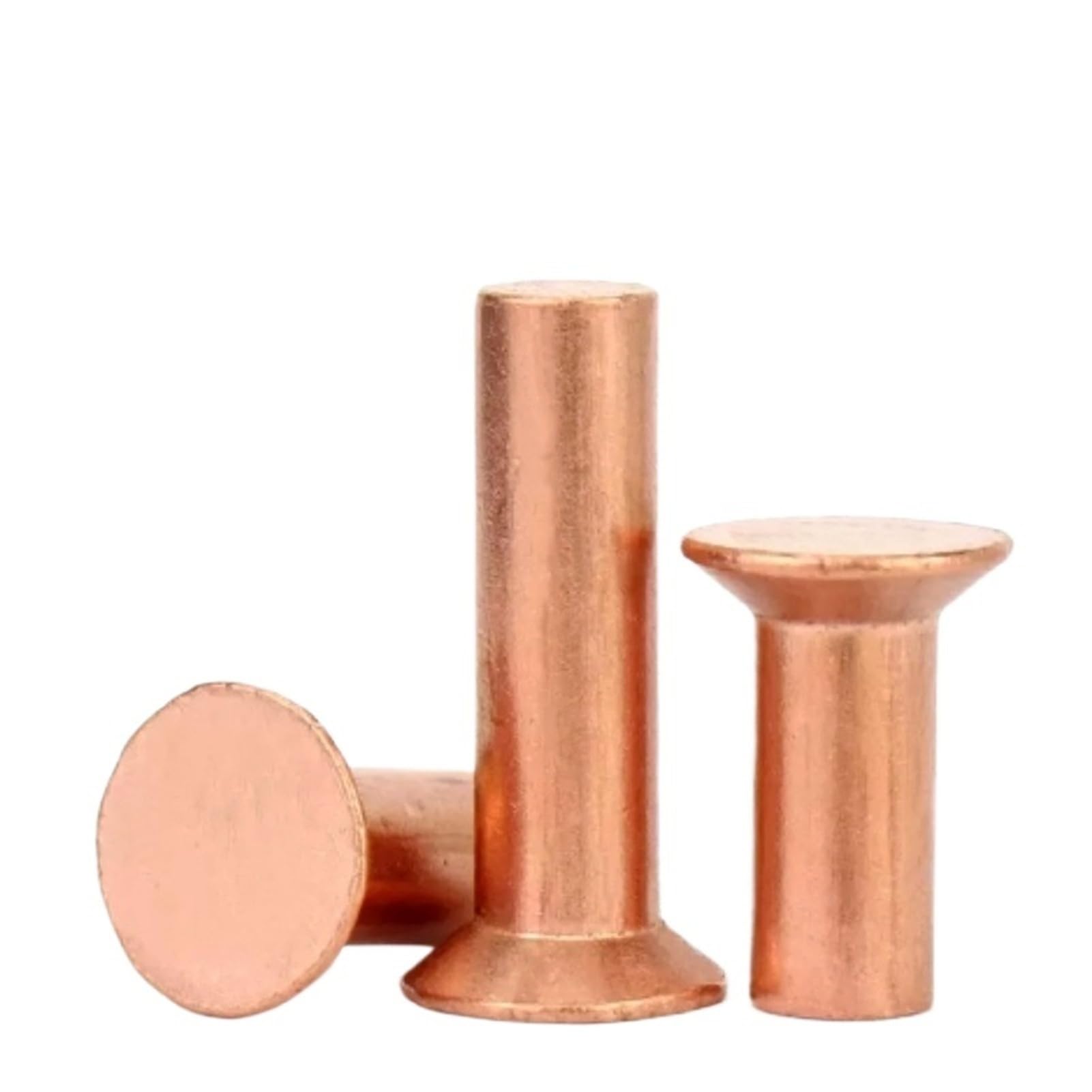 Dlntxfdg One Color Solid Copper Rivets M2 M2.5 M3 M4 M5 M6 Countersunk Head Rivet(M3x8mm-50Pcs)