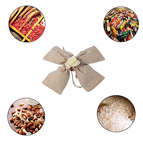 20 Stuks Jute Zakjes, Jutezakken Trekkoord, Jute stof Cadeauzakje, voor Bruiloften, Communies, Kerstzak, Vergaderingen, Ambachten, DIY - Image 7