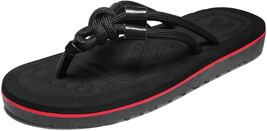 – ZJCQA Men's Flip Flops Summer Black 245mm Outdoor Leisure Slippers Clip Feet Personality NonSlip (Color: B, Size: 240mm)