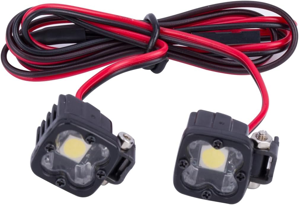RC Car Lights LED Spotlights 1/10 Scale RC Crawler Accessories for Axial SCX10 90046 TRX4 TRX6 Wraith RR10 MST Redcat Gen8 Upgrades