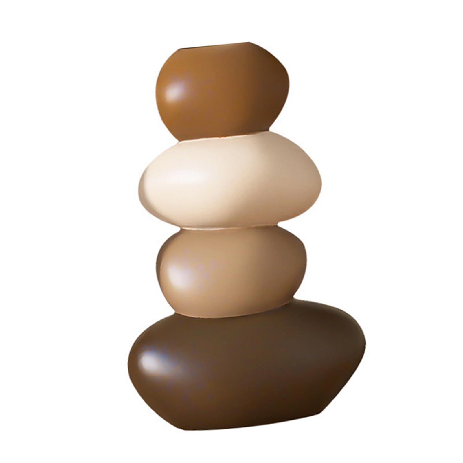Shurhome Shilaiyunzhuan Vase Resin Deer Figurine With Stacked Stone Flower Deer Statues Small Animal Sculptures Stacked Stone Flower Vase Ornament Home Decors Collectibles