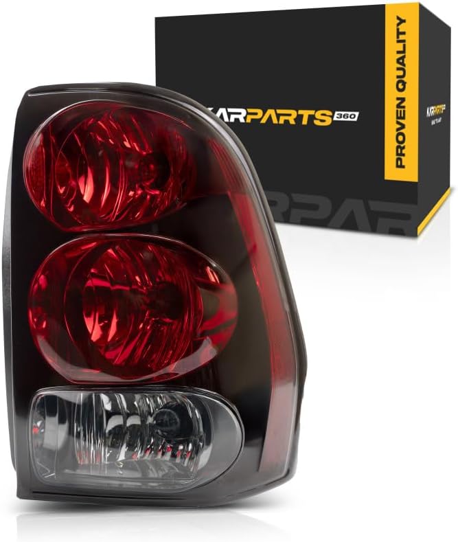 CarLights360 For Chevy Trailblazer Tail Light 2002-2009 Passenger Side DOT Certified Bulbs Included GM2801150-15131579