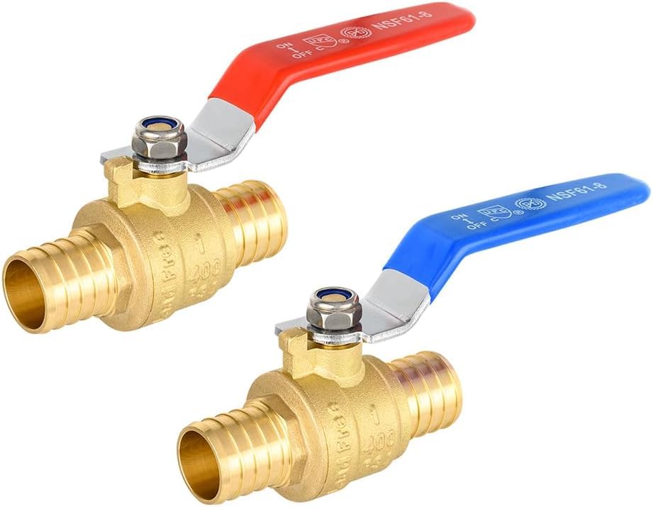 40Pcs EFIELD 1" PEX Barb Crimp Brass Ball Valve(VALVE256-40)