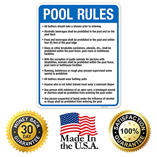 Señal de Reglas para Piscina Delaware 24x30 Pólipropileno miniatura 5