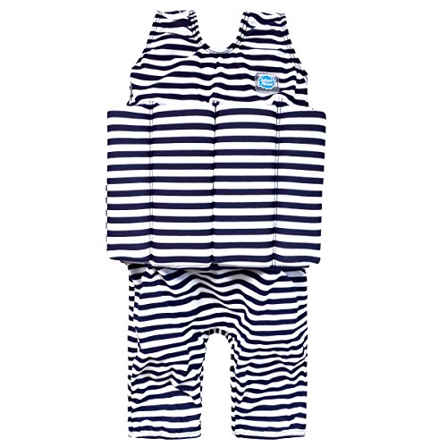Splash about short john float suit stripe, navy white (1-2 years)